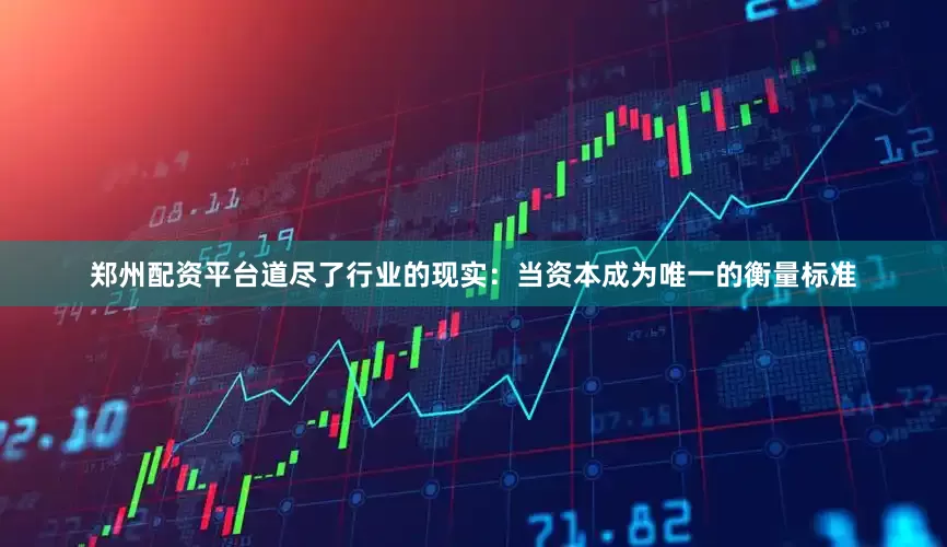 郑州配资平台道尽了行业的现实：当资本成为唯一的衡量标准